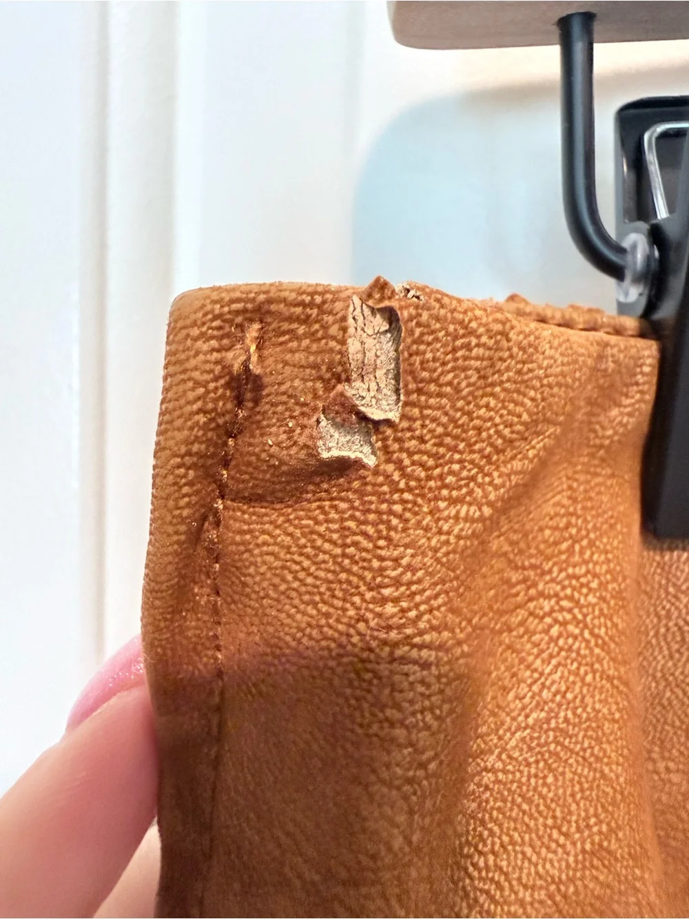 Free People Women’s Faux Tan Leather Mini Skirt